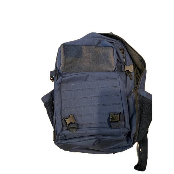 Highland Tactical Blue Canvas Backpack L 36L - Picture 1 of 5